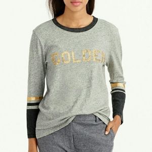 J. Crew Golden Tee Long Sleeve Top Gray Small
